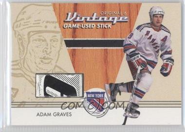 2003-04 Parkhurst Original Six New York Rangers - Memorabilia #NM-61 - Vintage Game-Used Stick - Adam Graves