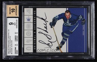 2003-04 Parkhurst Original Six Toronto Maple Leafs - Autographs #OS-ES - Eddie Shack [BGS 9 MINT]