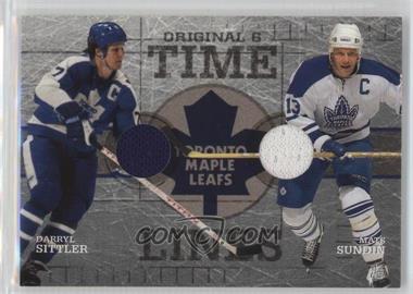 2003-04 Parkhurst Original Six Toronto Maple Leafs - Memorabilia #TM-55 - Time Lines - Darryl Sittler, Mats Sundin