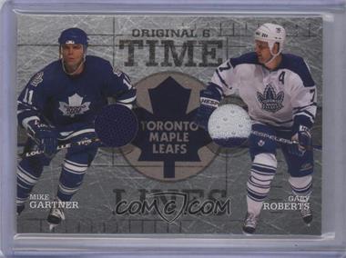 2003-04 Parkhurst Original Six Toronto Maple Leafs - Memorabilia #TM-56 - Time Lines - Mike Gartner, Gary Roberts