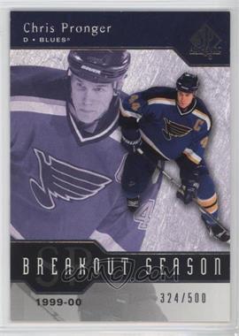 2003-04 SP Authentic - Breakout Seasons #B9 - Chris Pronger /500