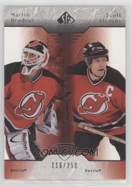 2003-04 SP Authentic - Foundations #F8 - Martin Brodeur, Scott Stevens /250