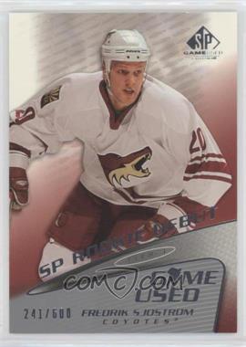 2003-04 SP Game Used Edition - [Base] #126 - Tier 1 - Rookie Debut - Fredrik Sjostrom /600