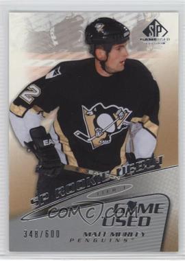 2003-04 SP Game Used Edition - [Base] #75 - Tier 1 - Rookie Debut - Matt Murley /600