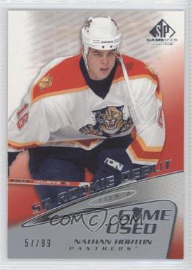 2003-04 SP Game Used Edition - [Base] #87 - Tier 2 - Rookie Debut - Nathan Horton /99