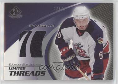 2003-04 SP Game Used Edition - Limited Threads #LT-RN - Rick Nash /75