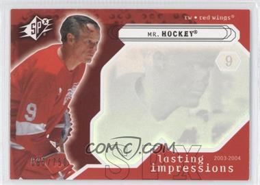 2003-04 SPx - [Base] #102 - Lasting Impressions - Mr. Hockey /750