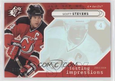 2003-04 SPx - [Base] #123 - Lasting Impressions - Scott Stevens /750