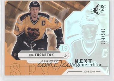 2003-04 SPx - [Base] #159 - Next Generation - Joe Thornton /500