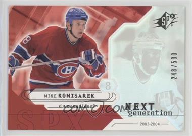 2003-04 SPx - [Base] #165 - Next Generation - Mike Komisarek /500