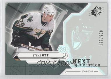 2003-04 SPx - [Base] #169 - Next Generation - Steve Ott /500