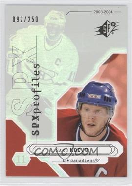 2003-04 SPx - [Base] #182 - SPx Profiles - Saku Koivu /250