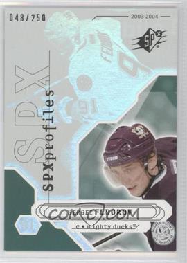 2003-04 SPx - [Base] #183 - SPx Profiles - Sergei Fedorov /250