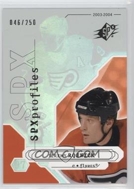 2003-04 SPx - [Base] #184 - SPx Profiles - Jeremy Roenick /250