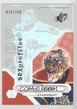 2003-04 SPx - [Base] #185 - SPx Profiles - Roberto Luongo /250