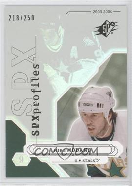 2003-04 SPx - [Base] #186 - SPx Profiles - Mike Modano /250