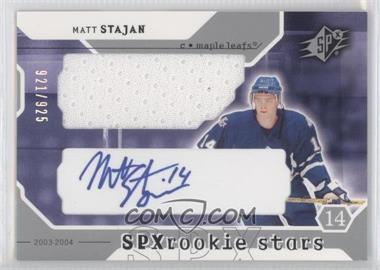 2003-04 SPx - [Base] #209 - Rookie Stars - Matt Stajan /925