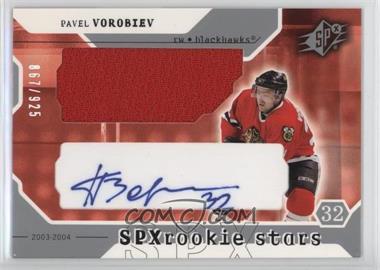 2003-04 SPx - [Base] #211 - Rookie Stars - Pavel Vorobiev /925