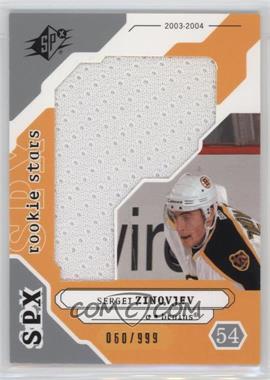 2003-04 SPx - [Base] #231 - Rookie Stars - Sergei Zinovjev /999