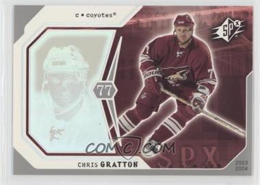 2003-04 SPx - [Base] #74 - Chris Gratton