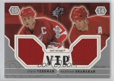 2003-04 SPx - VIPs - Limited Silver #VIP-YS - Steve Yzerman, Brendan Shanahan /50