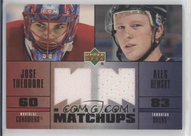 2003-04 Upper Deck - Memorable Matchups Jerseys #MMTH - Jose Theodore, Ales Hemsky