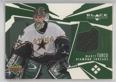 2003-04 Upper Deck Black Diamond - Threads - Green #DT-MT - Marty Turco /99