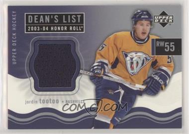 2003-04 Upper Deck Honor Roll - [Base] #186 - Jordin Tootoo