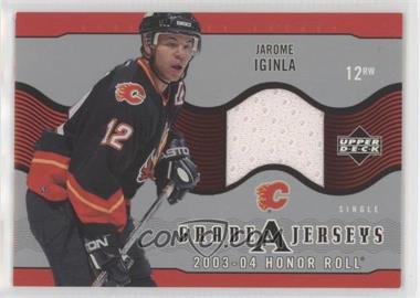 2003-04 Upper Deck Honor Roll - Grade A Jerseys #GA-JI - Jarome Iginla [EX to NM]