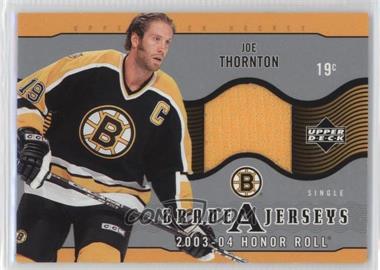 2003-04 Upper Deck Honor Roll - Grade A Jerseys #GA-JT - Joe Thornton