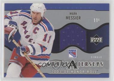 2003-04 Upper Deck Honor Roll - Grade A Jerseys #GA-MM - Mark Messier