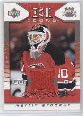 2003-04 Upper Deck Ice - Icons - Jerseys #I-MB - Martin Brodeur