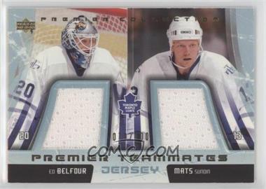 2003-04 Upper Deck Premier Collection - Premier Teammates - Jersey #PT-TM2 - Ed Belfour, Mats Sundin /100