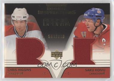 2003-04 Upper Deck Rookie Update - [Base] #155 - Chris Higgins, Saku Koivu /999