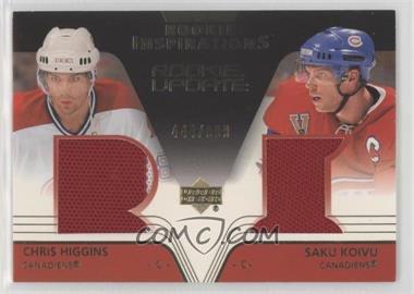 2003-04 Upper Deck Rookie Update - [Base] #155 - Chris Higgins, Saku Koivu /999