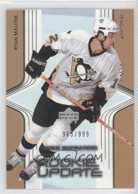 2003-04 Upper Deck Rookie Update - [Base] #96 - Ryan Malone /999