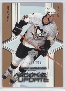 2003-04 Upper Deck Rookie Update - [Base] #96 - Ryan Malone /999