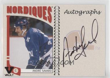 2004-05 In the Game Franchises Canadian Edition - Autographs - ITG Vault Black #A-ASV - Andre Savard