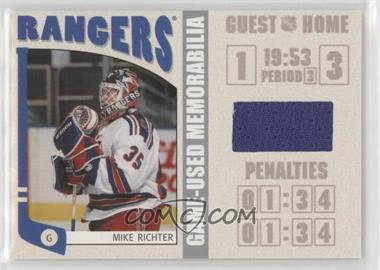 2004-05 In the Game Franchises US East Edition - Game-Used Memorabilia - Silver #ESM-34 - Mike Richter /70