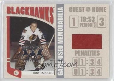 2004-05 In the Game Franchises US West Edition - Game-Used Memorabilia - Silver Spring Expo Superbox #WSM-TE - Tony Esposito