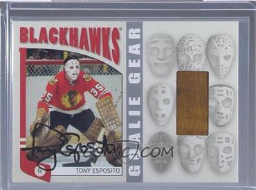 2004-05 In the Game Franchises US West Edition - Goalie Gear - Silver Autograph #WGG-TE - Tony Esposito /10