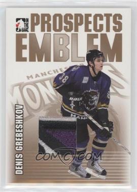 2004-05 In the Game Heroes and Prospects - Emblem - Gold #GUE-37 - Denis Grebeshkov /10 [Good to VG‑EX]