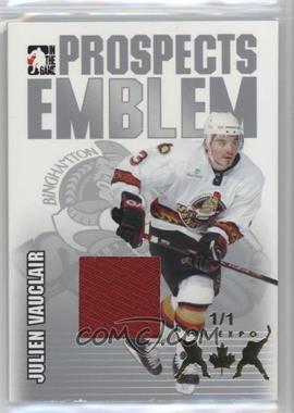 2004-05 In the Game Heroes and Prospects - Emblem - Silver Fall Expo #GUE-38 - Julien Vauclair /1