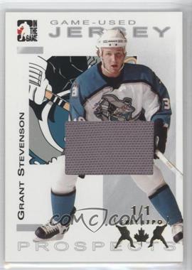 2004-05 In the Game Heroes and Prospects - Game-Used Jersey - Silver Fall Expo #GUJ-10 - Grant Stevenson /1