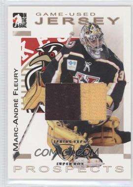 2004-05 In the Game Heroes and Prospects - Game-Used Jersey - Silver Spring Expo Superbox #GUJ-16 - Marc-Andre Fleury