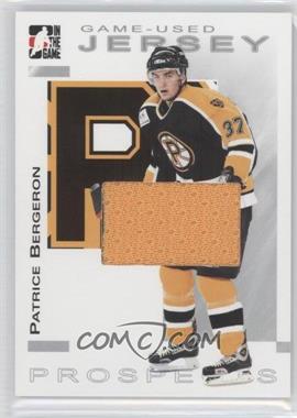 2004-05 In the Game Heroes and Prospects - Game-Used Jersey - Silver #GUJ-61 - Patrice Bergeron /90