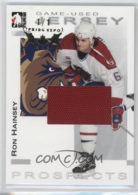 2004-05 In the Game Heroes and Prospects - Game-Used Jersey - Spring Expo #GUJ-31 - Ron Hainsey /1