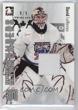 2004-05 In the Game Heroes and Prospects - In the Numbers - Silver Spring Expo #ITN-6 - David LeNeveu /1