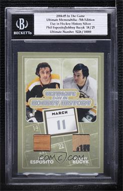 2004-05 In the Game Ultimate Memorabilia 5th Edition - Day in Hockey History - Silver #_PEJB - Phil Esposito, Johnny Bucyk /25 [Uncirculated]