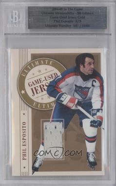 2004-05 In the Game Ultimate Memorabilia 5th Edition - Game-Used Jersey - Gold #N/A - Phil Esposito /5 [BGS Authentic]